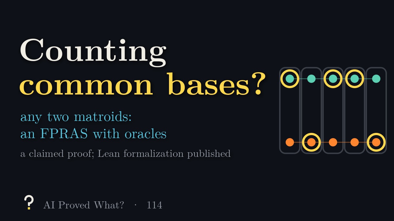 Play Episode 114: Counting common bases? Two copies of a ground set in pairs, with one transversal circled.