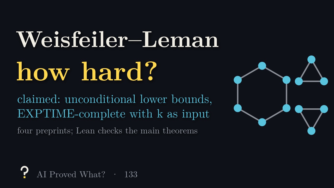 Play Episode 133: How hard is WL? A six-cycle and two triangles with every vertex coloured alike.
