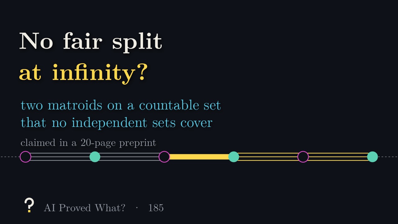 Play Episode 185: No fair split at infinity? A doubly infinite path of vertices and bundles, with the central bundle and the bundles to its right highlighted in yellow (our drawing).