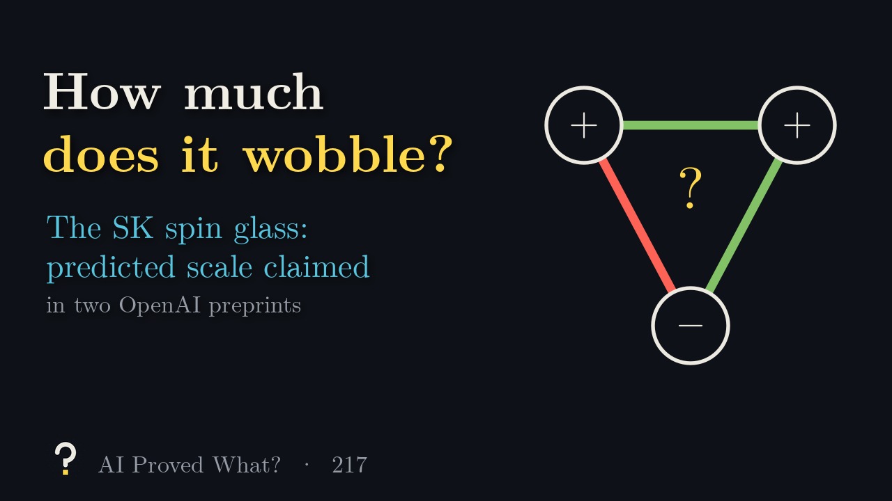 Play Episode 217: How much does it wobble? A triangle of three spins with one unhappy red bond.