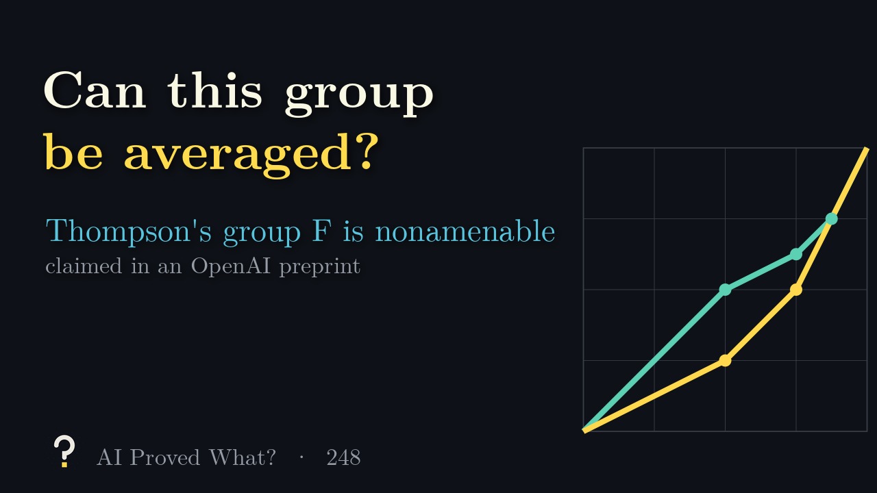 Play Episode 248: Can this group be averaged? The generators x0 and x1 of Thompson's group F drawn as bent lines in the unit square.