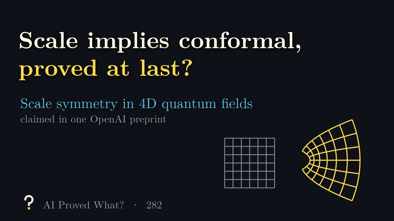 Play Episode 282: Scale implies conformal, proved at last? A grey square grid beside its gold angle-preserving warp.