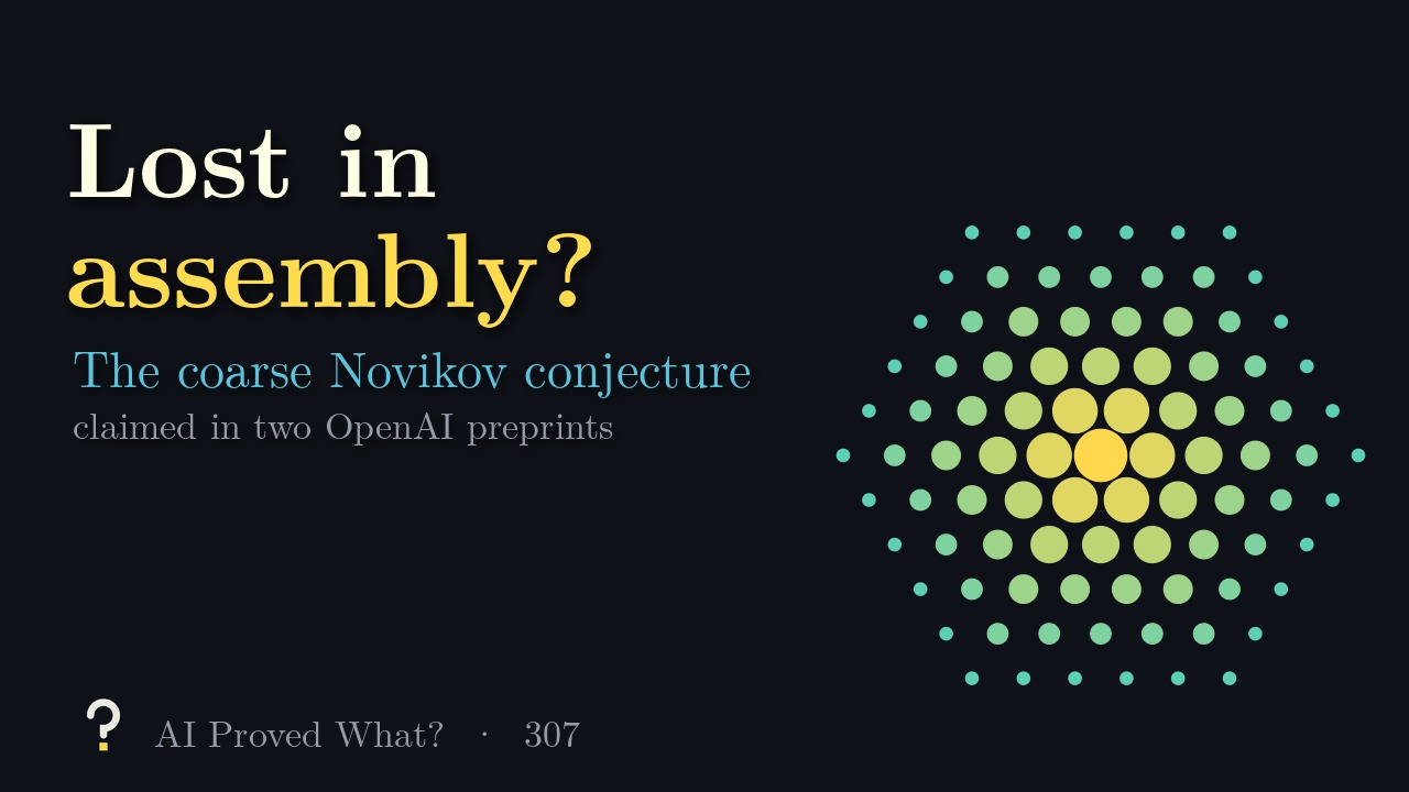 Play Episode 307: Lost in assembly? A hexagonal disc of dots, larger and gold toward the centre, teal at the edge.
