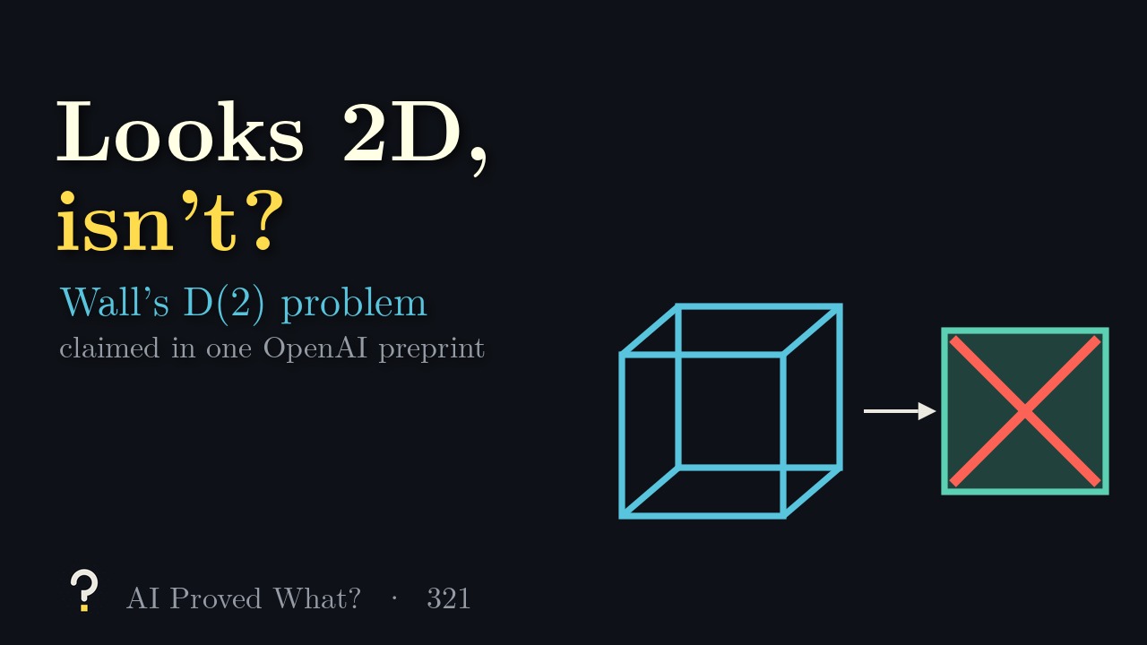 Play Episode 321: Looks 2D, isn’t? A wireframe cube with an arrow to a filled square that is crossed out in red.