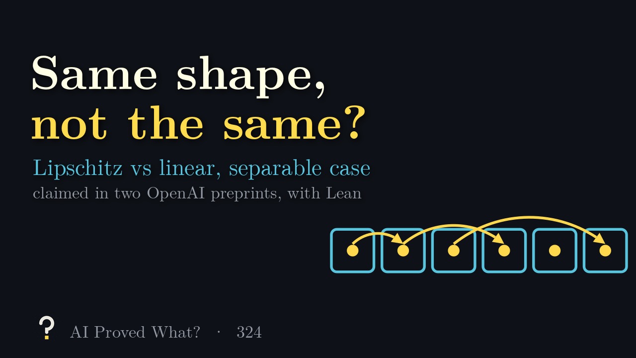 Play Episode 324: Same shape, not the same? A row of six blocks with yellow slot dots and curved arrows from block m to block 2m.