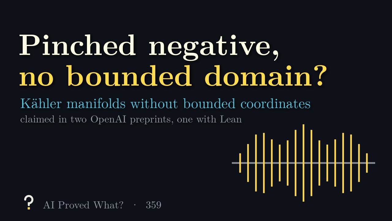 Play Episode 359: Pinched negative, no bounded domain? Yellow vertical segments of varying length over a grey line.