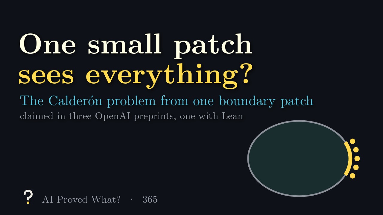 Play Episode 365: One small patch sees everything? An oval body with one highlighted yellow boundary patch and electrodes.