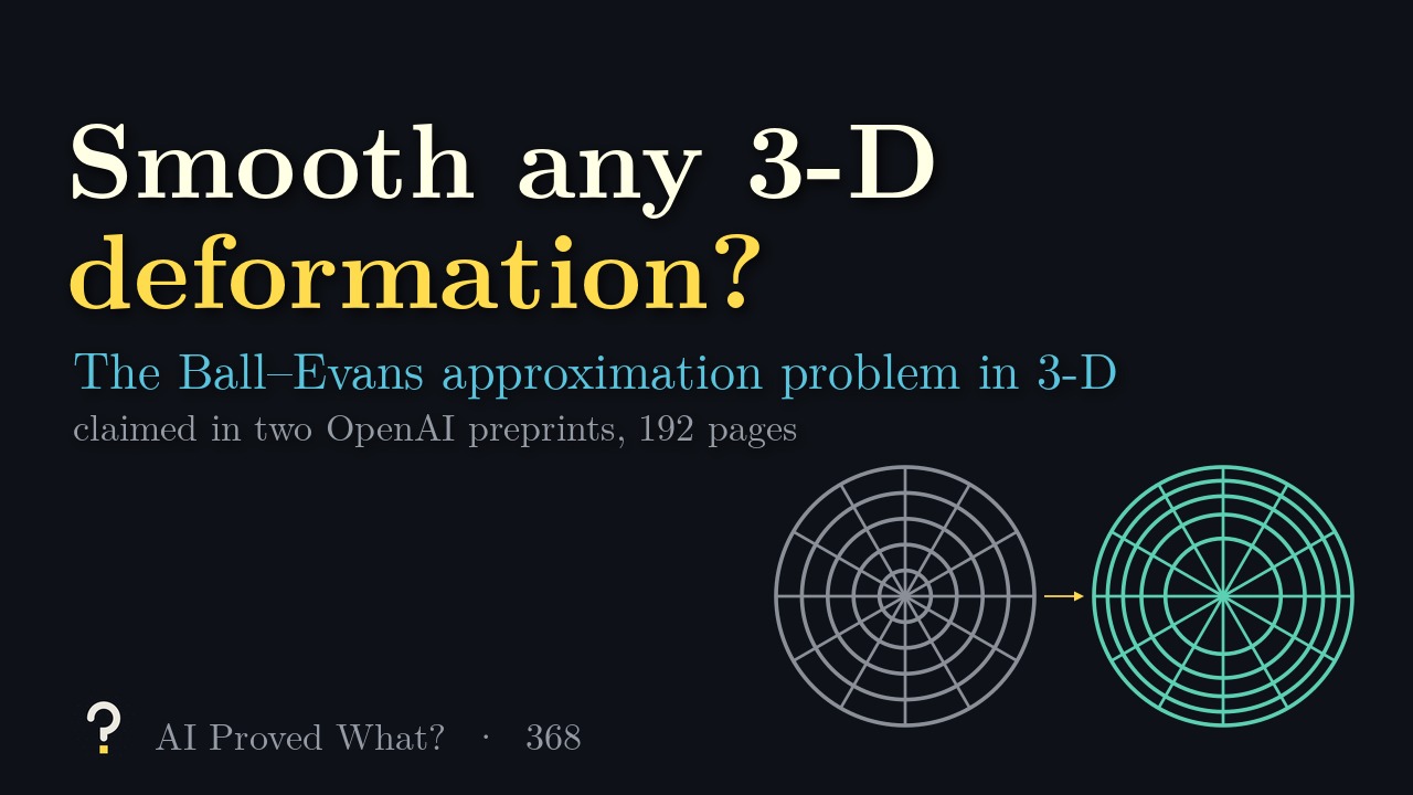 Play Episode 368: Smooth any 3-D deformation? A polar grid and its radially stretched image.